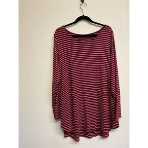 Maroon Stripe Long Sleeve